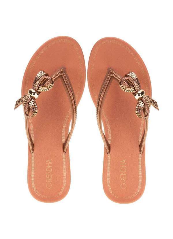 Grendha - Chinelo Feminino Cacau Icone Rast Grendha - 18799 - Bronze