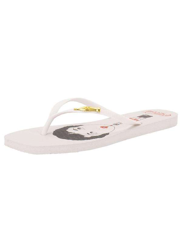 Coca Cola - Chinelo Feminino Carlo Square Coca-Cola Cc4326 - Branco 2