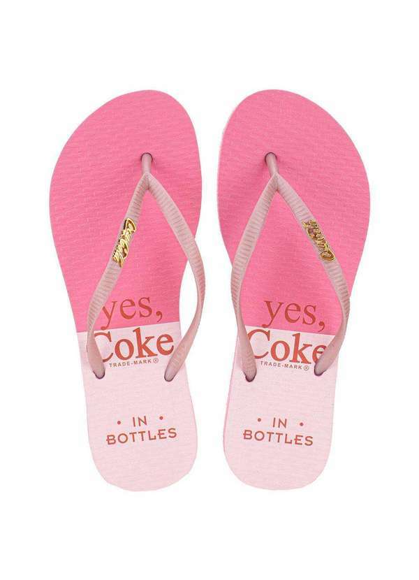 Coca Cola - Chinelo Feminino Coke Japan Style Coca Cola Cc3984 - Rosa