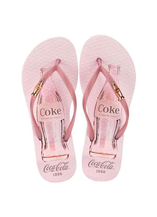 Coca Cola - Chinelo Feminino Coke Japan Style Coca Cola Cc3984 - Salmão