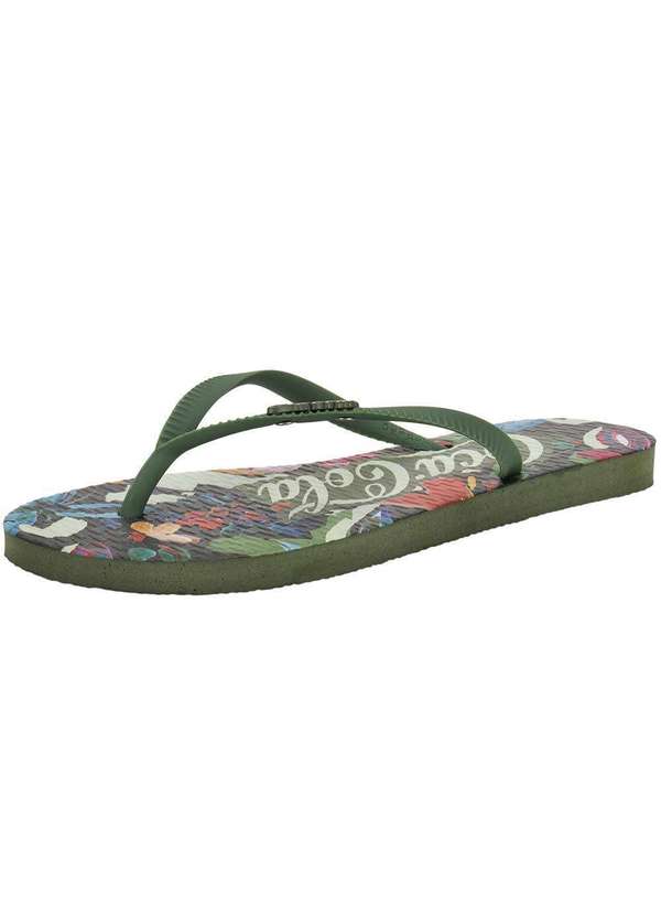 Coca Cola - Chinelo Feminino Coke Japan Style Coca Cola Cc3984 - Oliva 2