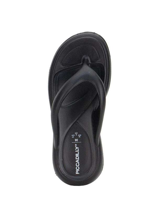 Piccadilly - Chinelo Feminino Marshmallow Piccadilly 248001 Preto 5
