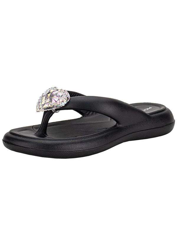 Piccadilly - Chinelo Feminino Marshmallow Piccadilly 248003 Preto