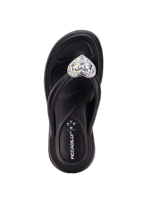 Piccadilly - Chinelo Feminino Marshmallow Piccadilly 248003 Preto 4