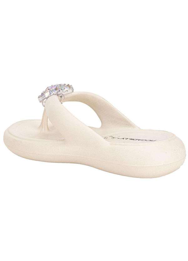 Piccadilly - Chinelo Feminino Marshmallow Piccadilly 248003 Branco/Off 4