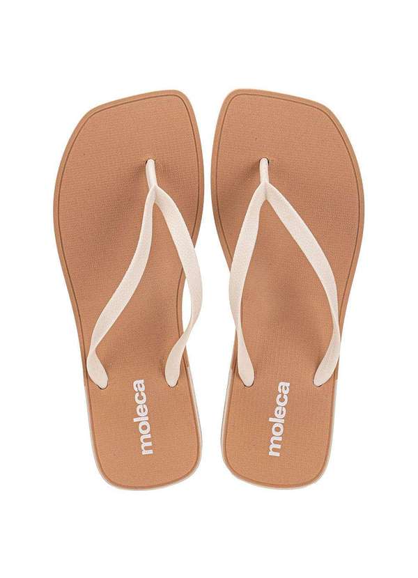 Moleca - Chinelo Feminino Moleca 5552100 - Branco/Bege