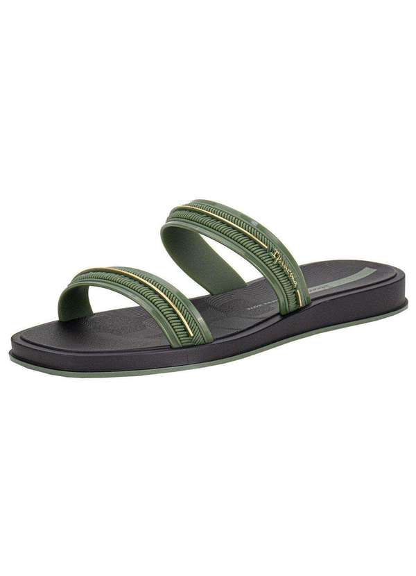 Ipanema - Chinelo Feminino Slide Glow Ipanema 27400 Preto/Verde 2