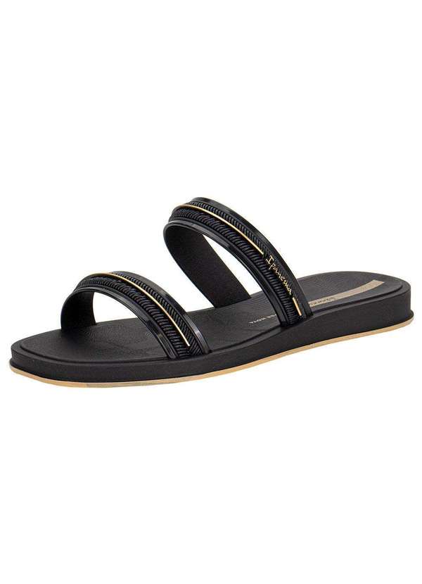 Ipanema - Chinelo Feminino Slide Glow Ipanema 27400 Preto/Dourado 2