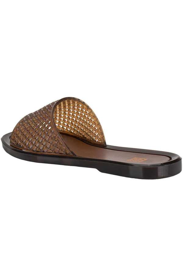 Zaxy - Chinelo Feminino Slide Mesh Zaxy 19125 Chocolate 4