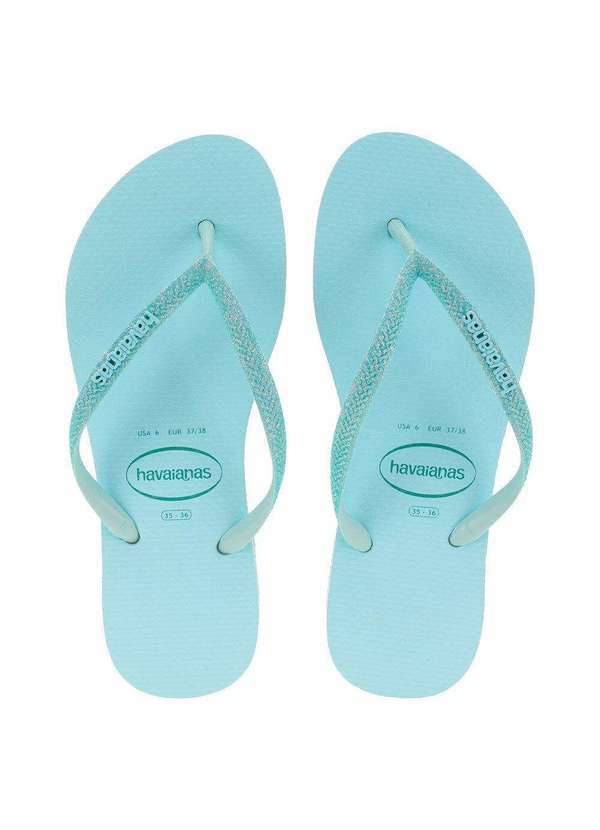 Havaianas - Chinelo Feminino Slim Glitter Neon Havaianas - 4147111 - Azul