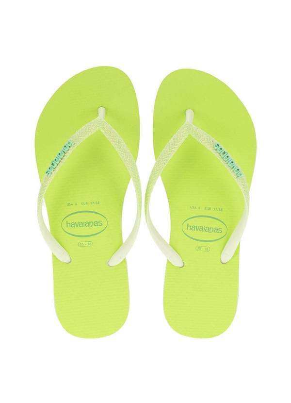 Havaianas - Chinelo Feminino Slim Glitter Neon Havaianas - 4147111 - Verde