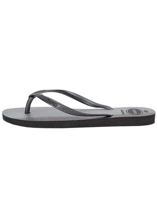 Havaianas - Chinelo Feminino Slim Gloss Havaianas 4145617 Preto/Cinza 3