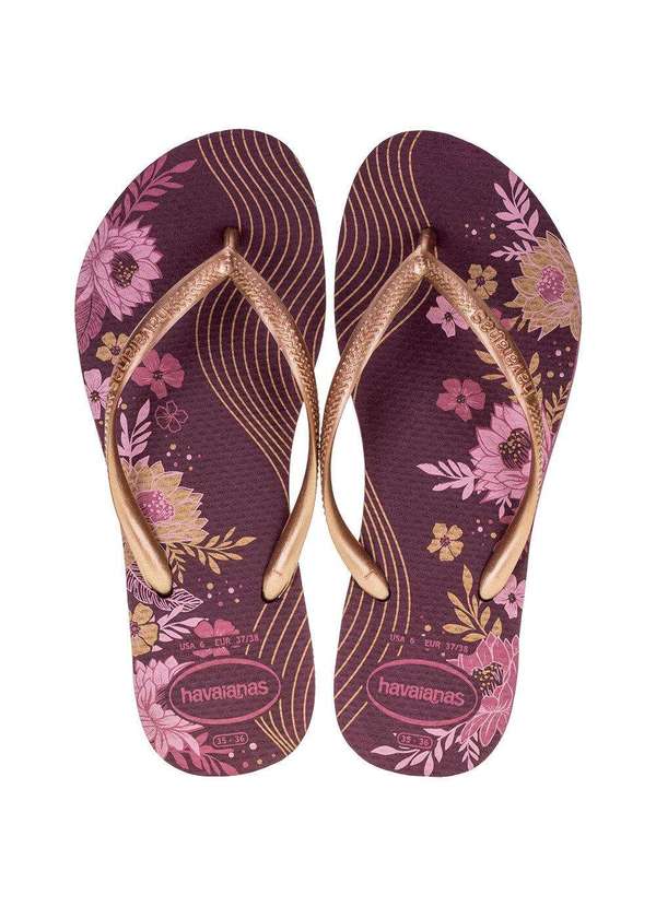 Havaianas - Chinelo Feminino Slim Organic Havaianas - 4132823 - Roxo
