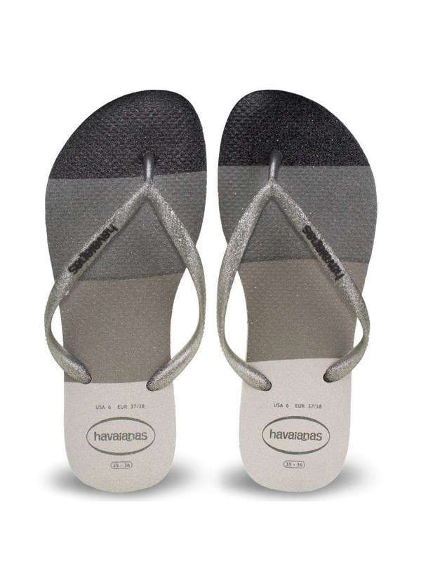 Havaianas - Chinelo Feminino Slim Palette Havaianas - 4145766 - Branco/Cinza