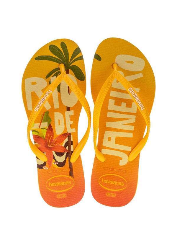 Havaianas - Chinelo Feminino Slim Postcard Havaianas - 4148968 - Amarelo