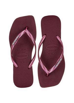 Chinelo Feminino Slim Square Logo Metallic Havaianas - 4148257 - HAVAIANAS