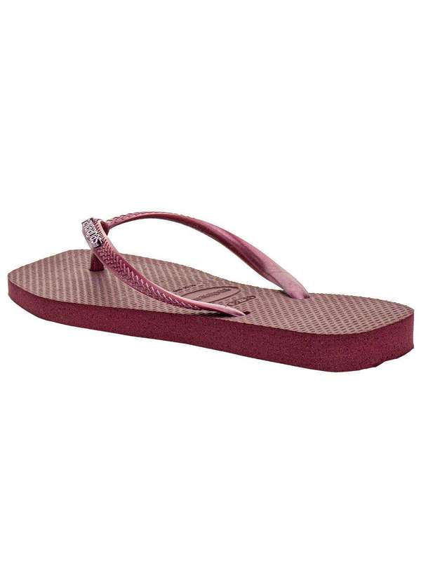 Havaianas - Chinelo Feminino Slim Square Logo Metallic Havaianas - 4148257 Vinho 4