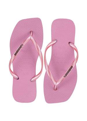 Chinelo Feminino Slim Square Logo Metallic Havaianas - 4148257 - HAVAIANAS