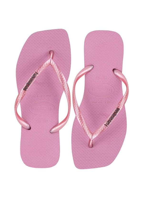 Havaianas - Chinelo Feminino Slim Square Logo Metallic Havaianas - 4148257 Rosa