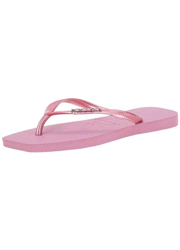 Havaianas - Chinelo Feminino Slim Square Logo Metallic Havaianas - 4148257 Rosa 3