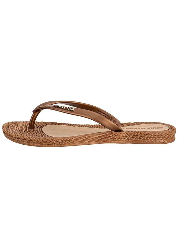 Terra & Agua - Chinelo Feminino Terra & Água 260902cx Bronze 3