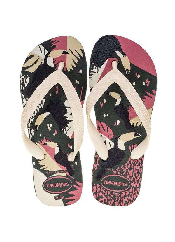 Havaianas - Chinelo Feminino Top Tropvibes Havaianas - 4148656 - Bege/Verde