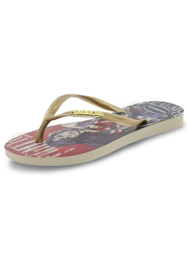 Havaianas - Chinelo Slim Mulher Maravilha Havaianas - 4136242 - Bege