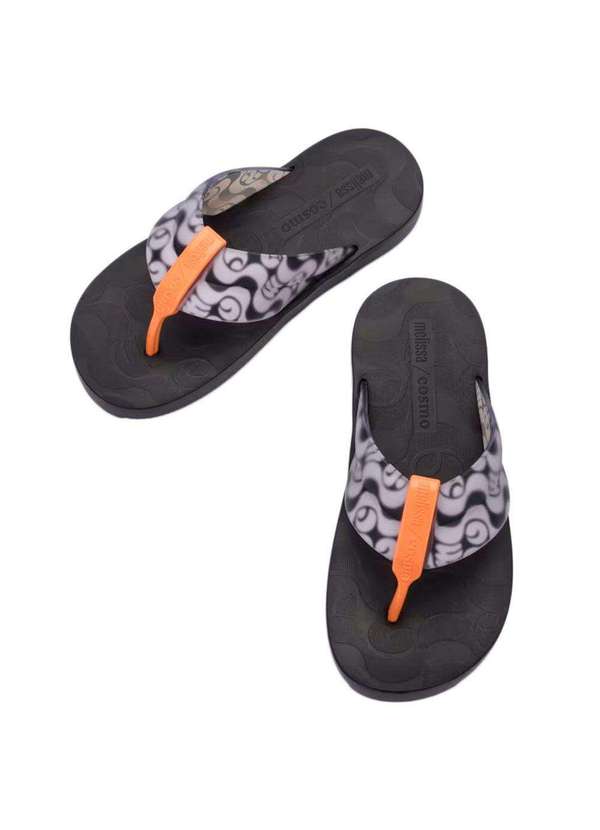 Melissa - Melissa Flip Flop Orla  Cosmo 35713 - Preto/Laranja