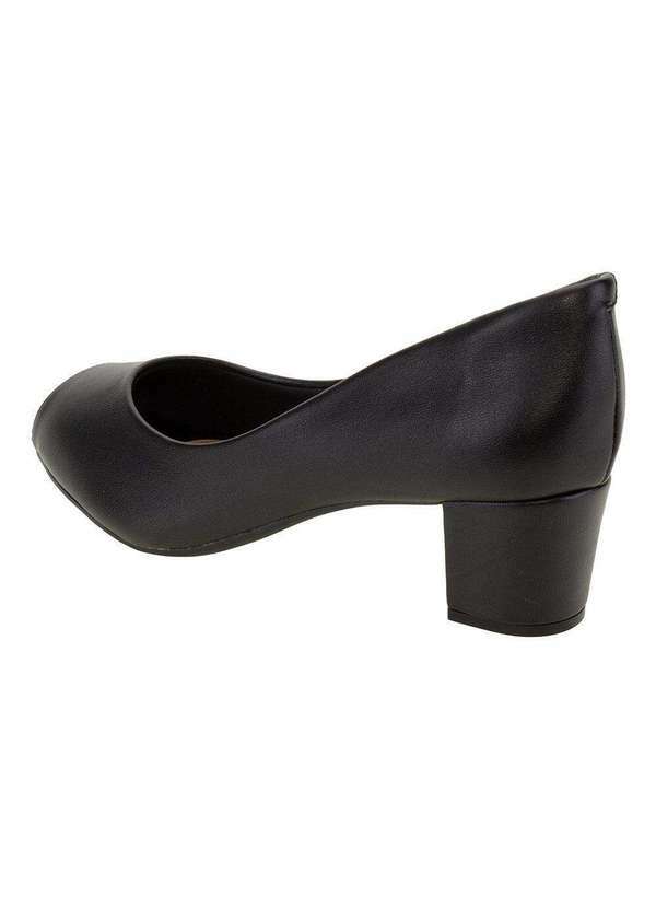 Beira Rio - Peep Toe Feminino Salto Baixo Beira Rio - 4777300 - Preto 3