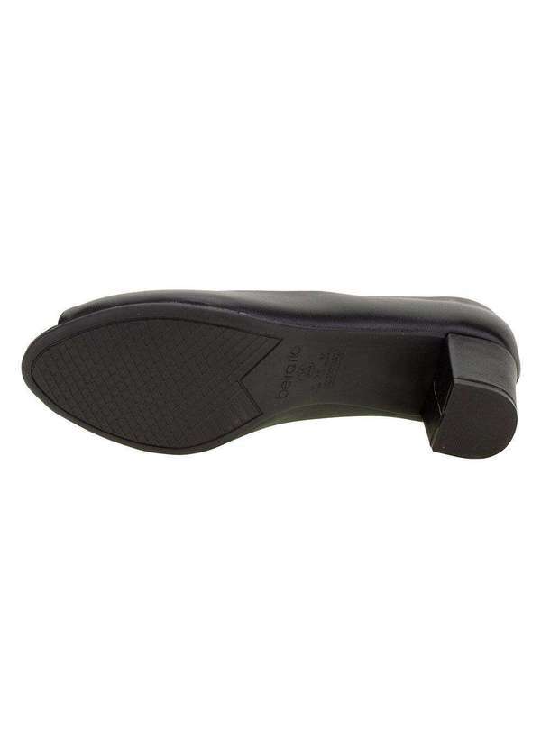 Beira Rio - Peep Toe Feminino Salto Baixo Beira Rio - 4777300 - Preto 4
