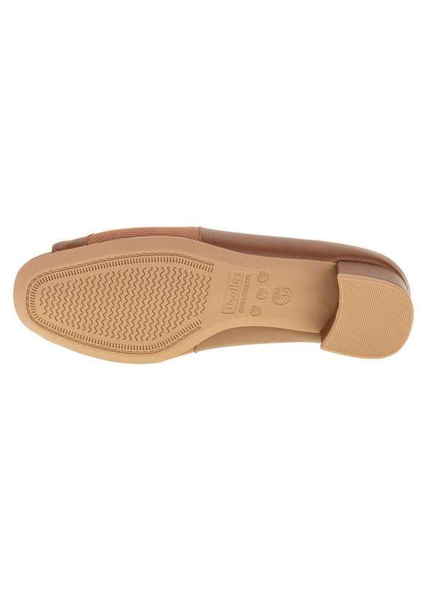 Usaflex - Peep Toe Feminino Salto Grosso Usaflex Aa2709 - Canela 4
