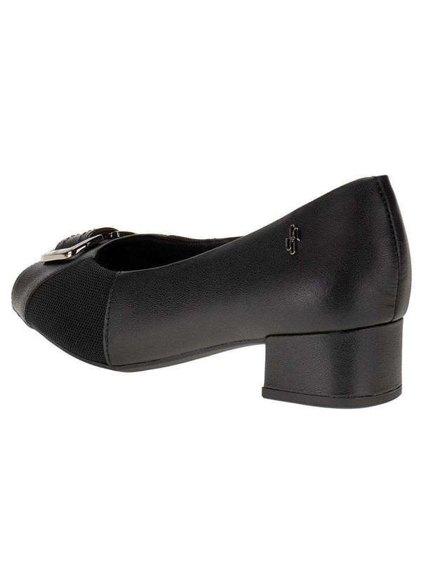 Usaflex - Peep Toe Feminino Salto Grosso Usaflex Aa2709 - Preto 3