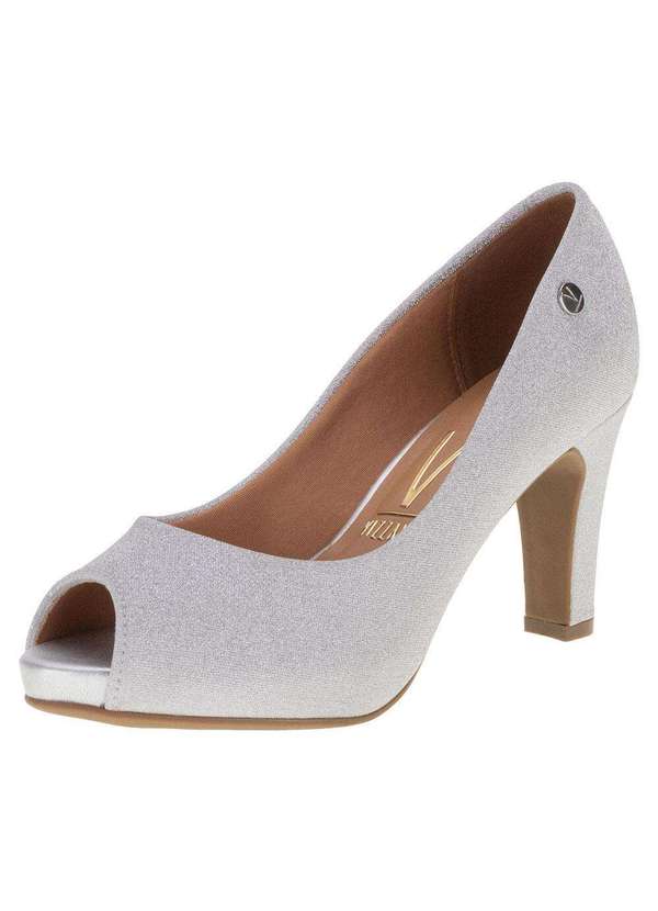 靴 penjoyjoyBirkenstock Santa Clarita 39 Peep Toe Feminino Salto Grosso Vizzano 1840300 - Prata - Clovis