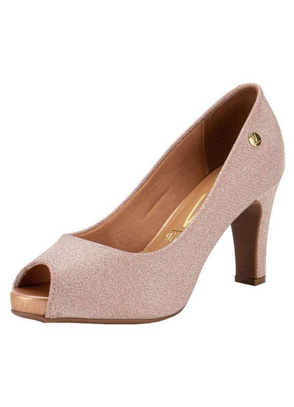 Vizzano - Peep Toe Feminino Salto Grosso Vizzano 1840300 - Bronze