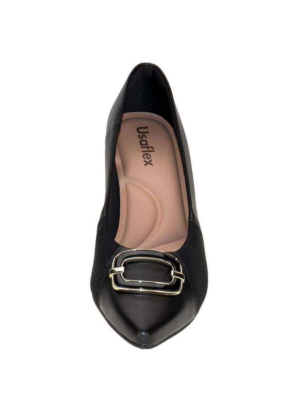 Usaflex - Sapato Feminino Salto Grosso Usaflex Mm0503 - Preto 5