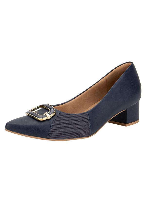 Usaflex - Sapato Feminino Salto Grosso Usaflex Mm0503 - Marinho