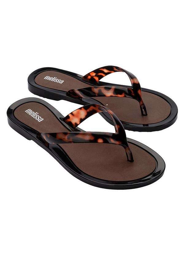 Melissa - Melissa Duo Flip Flop 33904 - Preto/Café