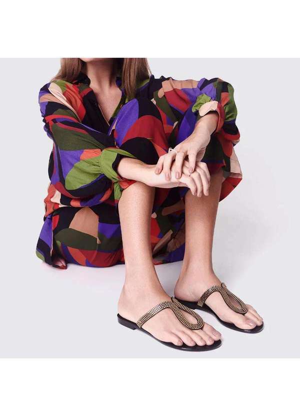 Melissa - Melissa Harmonic Lana 33987 - Preto/Dourado 3