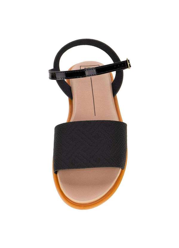 Avarca Preta Vizzano Sand Lia Flatform Com Corda Tran Ada Vizzano