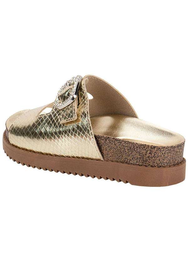 Moleca - Sandália Feminina Conforto Moleca 5500117 Ouro 3