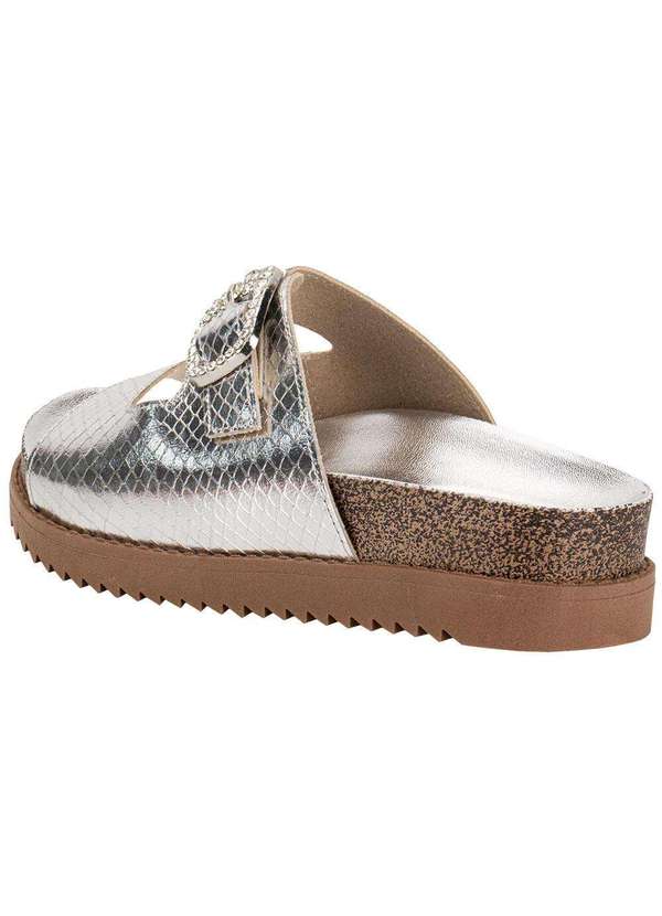 Moleca - Sandália Feminina Conforto Moleca 5500117 Prata 3