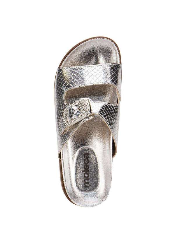 Moleca - Sandália Feminina Conforto Moleca 5500117 Prata 5
