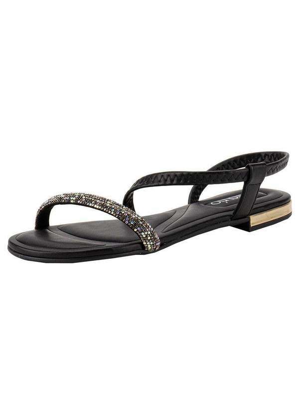 Beira Rio - Sandália Feminina Flat Beira Rio 8263968 - Preto