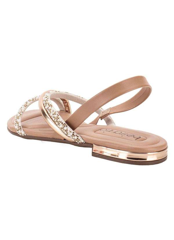 Beira Rio - Sandália Feminina Flat Beira Rio 8263969 - Bronze 3