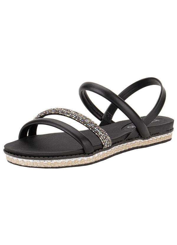 Beira Rio - Sandália Feminina Flat Beira Rio - 83211546 - Preto 01