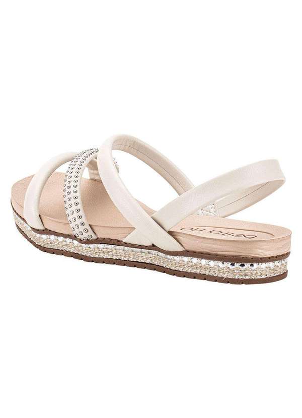 Beira Rio - Sandália Feminina Flat Beira Rio 83211746 - Marfim 3