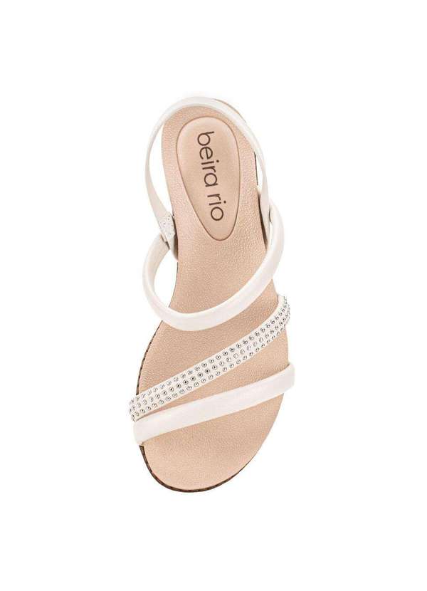 Beira Rio - Sandália Feminina Flat Beira Rio 83211746 - Marfim 5