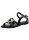 Beira Rio - Sandália Feminina Flat Beira Rio 8367872 Marfim - variação: Preto