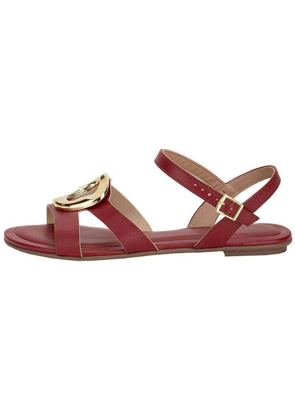 Beira Rio - Sandália Feminina Flat Beira Rio 8367872 Vinho 2