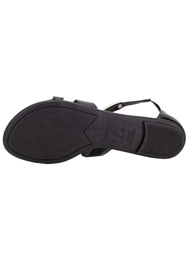 Beira Rio - Sandália Feminina Flat Beira Rio 8367873 - Preto 4